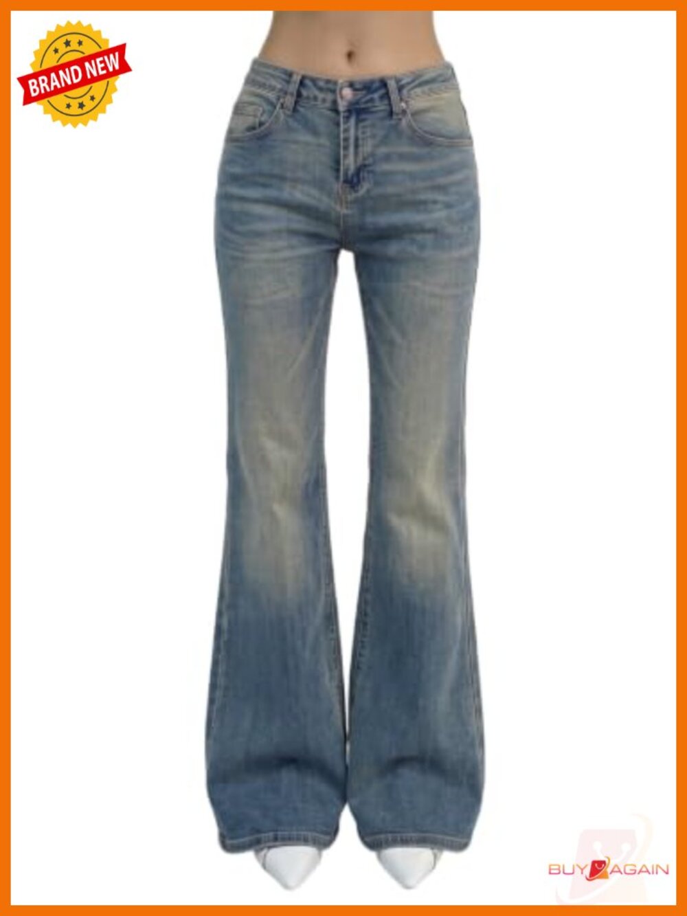 Flare Bell Bottom Jeans Wide Leg Stretchy Denim Pants
